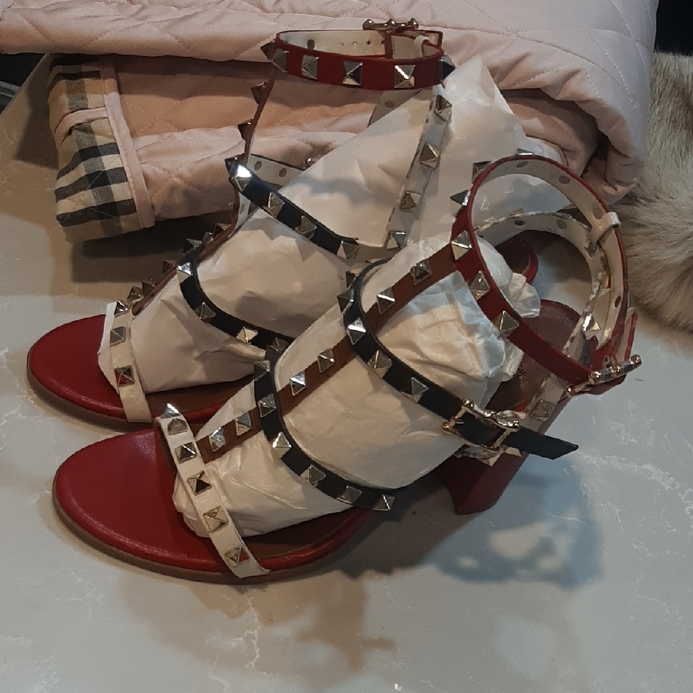 Valentino Garavani Red Studded Heels